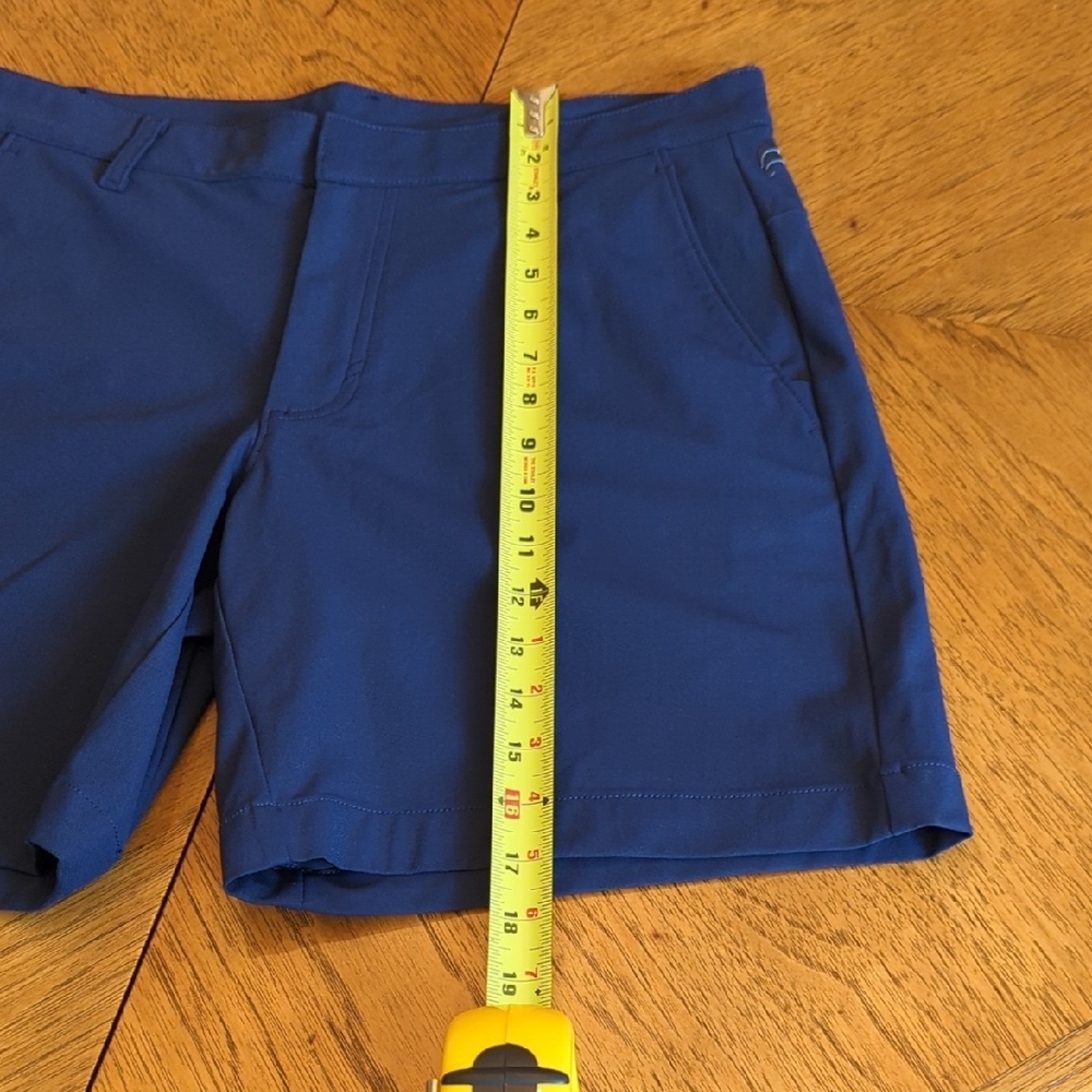 Fabletics Men's Navy Flat-Front Performance Shorts "The Don Short" - Picture 6 of 7
